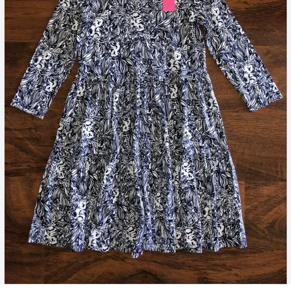 chinese dress ladies Lilly Pulitzer, Womens, Lauralyn Silk Dress, Villa Green Silk Bubbly Clip,  2 at Amazon Women's Clothing store main image 1